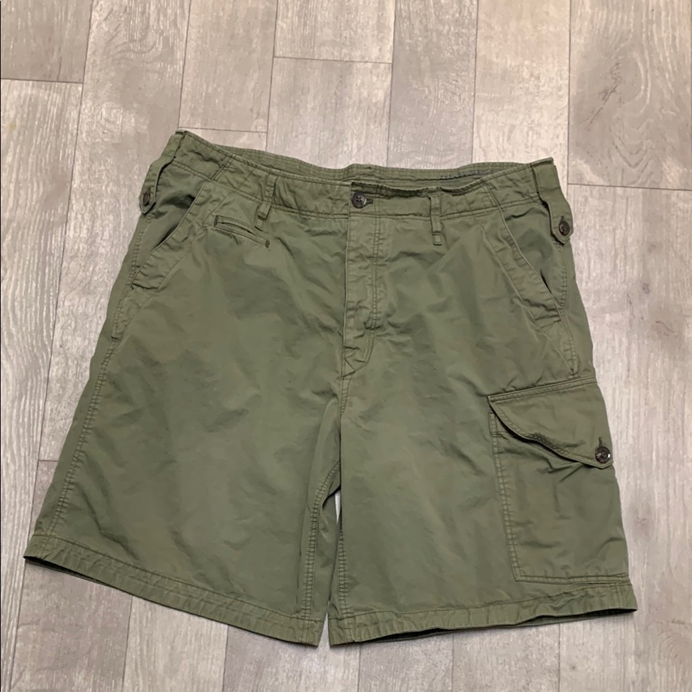 Mens Burberry Brit Cargo Army Button‎ Fly Chino Shorts
